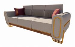 新中式沙发SU模型