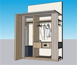 衣柜衣帽柜SU模型