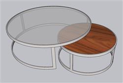咖啡桌SU模型