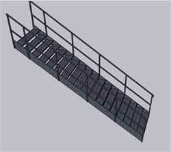 工业风loft楼梯SU模型