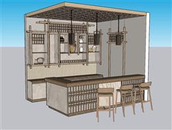 酒吧吧台草图模型(ID40432)