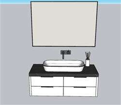 浴室柜洗手台盆草图模型(ID40558)