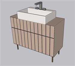 浴室柜洗手台草图模型(ID40585)