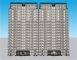 高层小区公寓SU模型