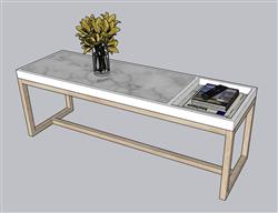 咖啡桌条桌SU模型