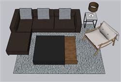 L型沙发草图模型(ID44929)
