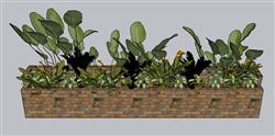 花箱花坛植物草图模型(ID45012)