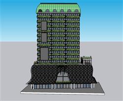 公寓酒店大楼SU模型