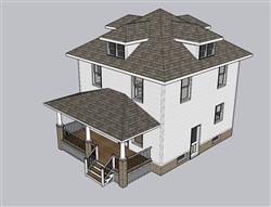 美式房屋住宅SU模型