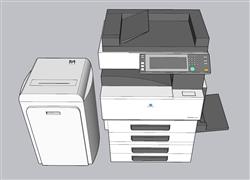 打印机复印机碎纸机SU模型