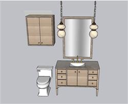 浴室柜洗漱台马桶草图模型(ID51152)