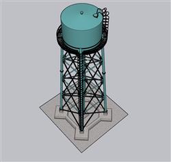 工业水塔水箱草图模型(ID51158)
