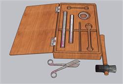 五金工具箱锤子剪刀草图模型(ID52083)