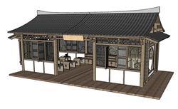 中式建筑书院SU模型
