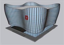 异形玻璃建筑博物馆草图模型(ID52142)