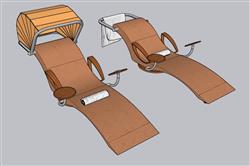 太阳椅躺椅SU模型