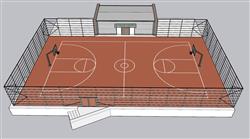 篮球场运动场SU模型