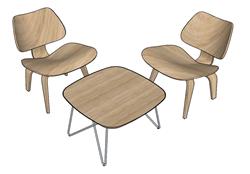 椅子座椅坐凳su草图网草图模型(ID54310)