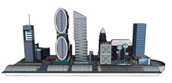 城市建筑SU模型