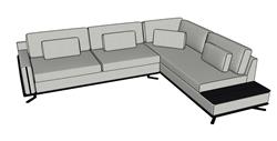 L形沙发SU模型