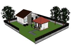 住宅花园SU模型