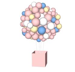 气球堆装饰SU模型(ID72891)