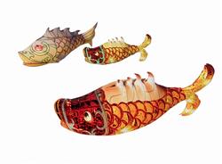 中式鲤鱼装饰SU模型