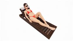 沙滩美女躺椅sketchup免费模型下载(ID83977)