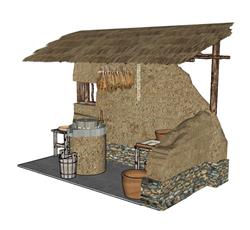 乡村农村厨房SKP模型(ID85000)