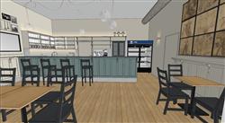咖啡店餐饮店su模型免费(ID88783)-www.1skp.com