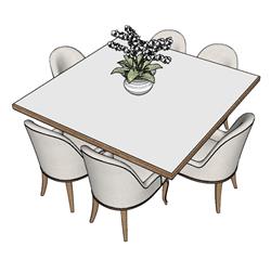 餐桌SU模型