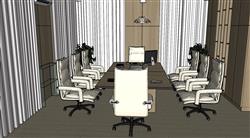 会议室会议桌su模型(ID89805)