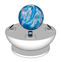 科技展台地球su模型(ID89819)