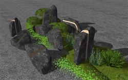 园林景观石su模型(ID89931)