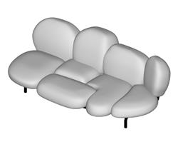 异形沙发SU模型