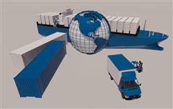 物流货轮地球su模型(ID90396)