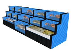 海鲜池鱼缸SU模型