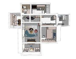 su公寓家装户型模型(ID90884)