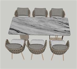 su北欧餐桌椅模型(ID90946)