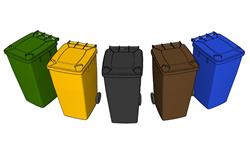 环卫垃圾箱垃圾桶SU模型