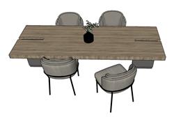 su简约餐桌椅模型(ID91172)