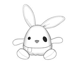 兔子玩具布娃娃SU模型