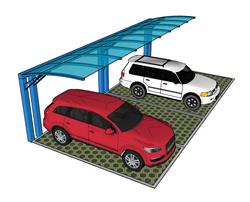 su汽车停车棚模型(ID91599)
