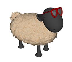 儿童绵羊坐凳skp模型(ID91682)