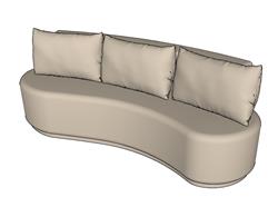 弧形沙发SU模型