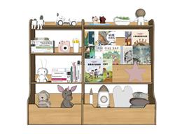 儿童书架玩具柜su免费素材(ID91890)