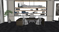 老板办公室办公桌SKP模型(ID92136)
