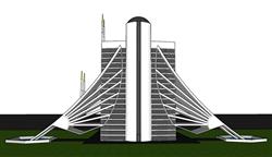 建筑大楼SU模型