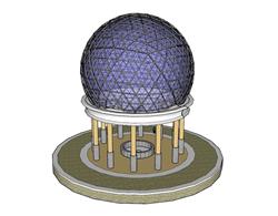 球形雕塑sketchup建筑模型(ID92265)