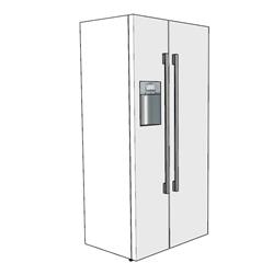 双开门冰箱skp模型(ID92304)